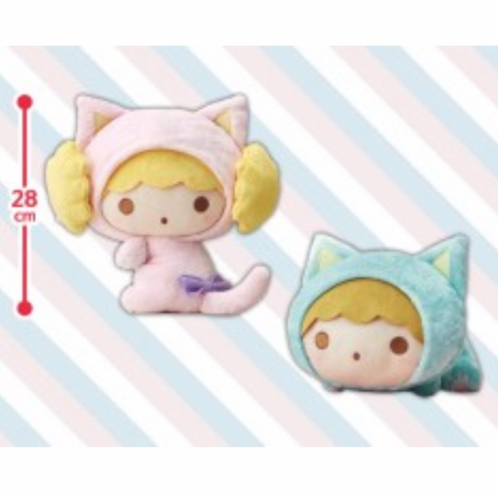 Set of 2 Little Twin Stars Sanrio Friendly Kitten Plushes NWT ✨